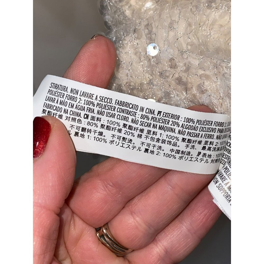 Grey Lab Sequin Open Back Top Size Small - image 6